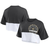 New Orleans Saints Women's Boxy Color Split Cropped T-Shirt | NFL On sale