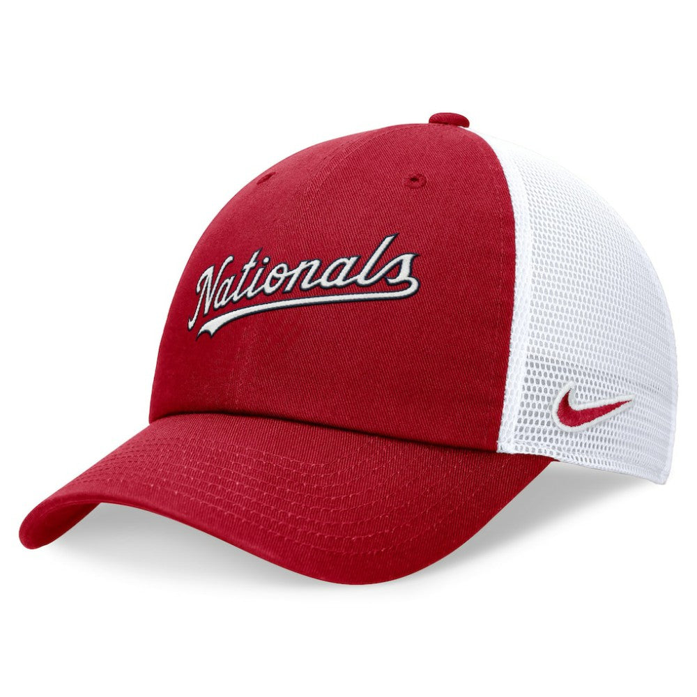 Washington Nationals Nike Wordmark Adjustable Trucker Hat - MLB Hats