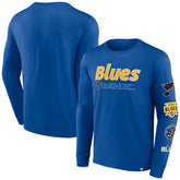 St. Louis Blues Fanatics Strike the Goal Long Sleeve T-Shirt - NHL T-shirts