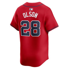 Matt Olson Atlanta Braves Nike Alternate Limited Player Jersey – Red - MLB Jerseys
