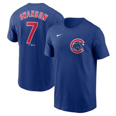 Dansby Swanson Chicago Cubs Nike Fuse Name & Number T-Shirt - MLB T-shirts