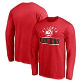Red Atlanta Hawks Team Arch Knockout Long Sleeve T-Shirt | NBA