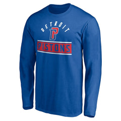 Blue Detroit Pistons Team Arch Knockout Long Sleeve T-Shirt sale | NBA