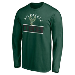 Hunter Green Milwaukee Bucks Team Arch Knockout Long Sleeve T-Shirt | NBA
