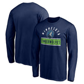 Navy Minnesota Timberwolves Team Arch Knockout Long Sleeve T-Shirt | NBA