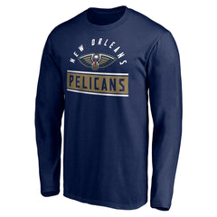 Navy New Orleans Pelicans Team Arch Knockout Long Sleeve T-Shirt | NBA