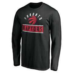 Black Toronto Raptors Team Arch Knockout Long Sleeve T-Shirt | NBA