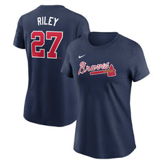 Austin Riley Atlanta Braves Nike Women's Cooperstown Collection Fuse Name & Number T-Shirt - MLB T-shirts