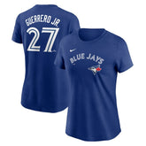 Vladimir Guerrero Jr. Toronto Blue Jays Nike Women's Cooperstown Collection Fuse Name & Number T-Shirt - MLB T-shirts