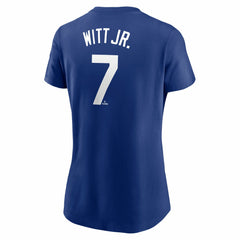 Bobby Witt Jr. Kansas City Royals Nike Women's Cooperstown Collection Fuse Name & Number T-Shirt - MLB T-shirts