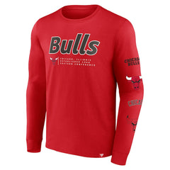 Red Chicago Bulls Baseline Long Sleeve T-Shirt sale | NBA