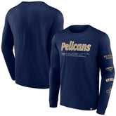 Navy New Orleans Pelicans Baseline Long Sleeve T-Shirt | NBA