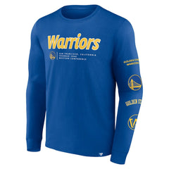 Royal Golden State Warriors Baseline Long Sleeve T-Shirt sale | NBA