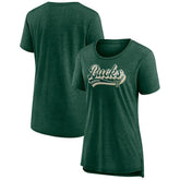 Hunter Green Milwaukee Bucks Women's League Leader Tri-Blend T-Shirt | NBA