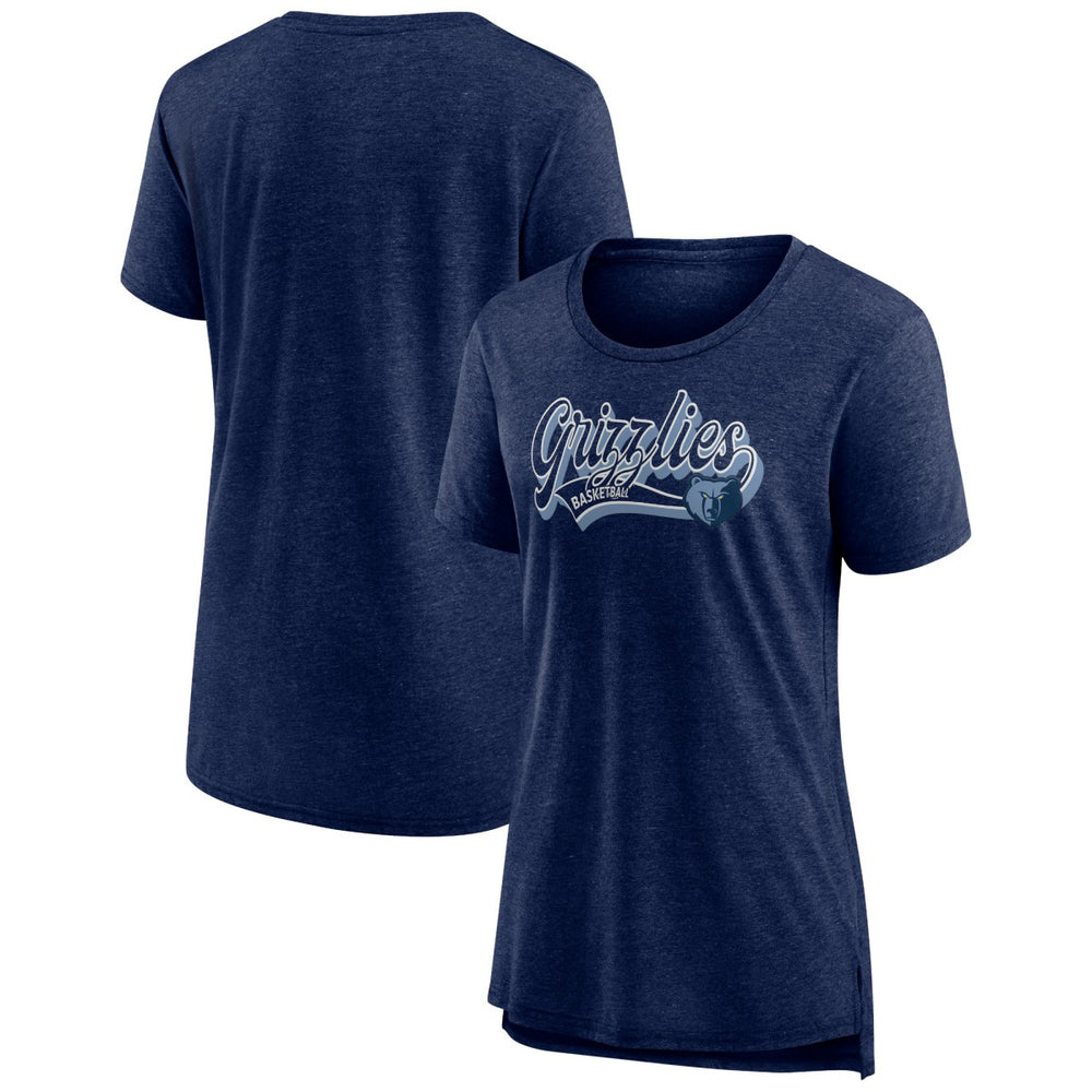 Heather Navy Memphis Grizzlies Women's League Leader Tri-Blend T-Shirt | NBA