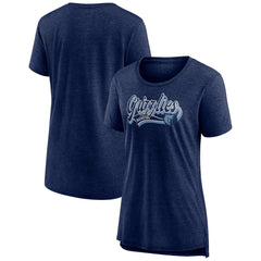 Heather Navy Memphis Grizzlies Women's League Leader Tri-Blend T-Shirt | NBA