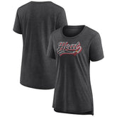 Heather Charcoal Miami Heat Women's League Leader Tri-Blend T-Shirt | NBA
