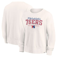 Cream Philadelphia 76ers Women's Close the Game Pullover Sweatshirt | NBA