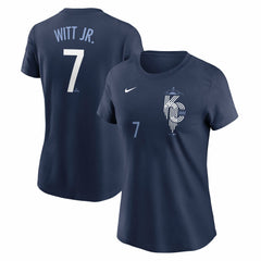 Bobby Witt Jr. Kansas City Royals Nike Women's City Connect Fuse Name & Number T-Shirt - MLB T-shirts