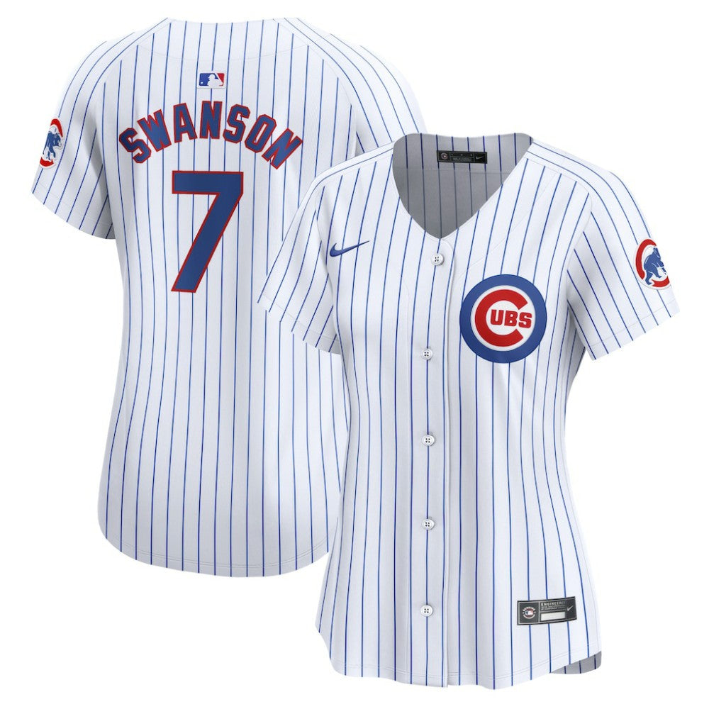Dansby Swanson Chicago Cubs Nike Women's Home Limited Player Jersey - MLB Jerseys