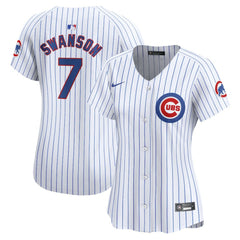 Dansby Swanson Chicago Cubs Nike Women's Home Limited Player Jersey - MLB Jerseys