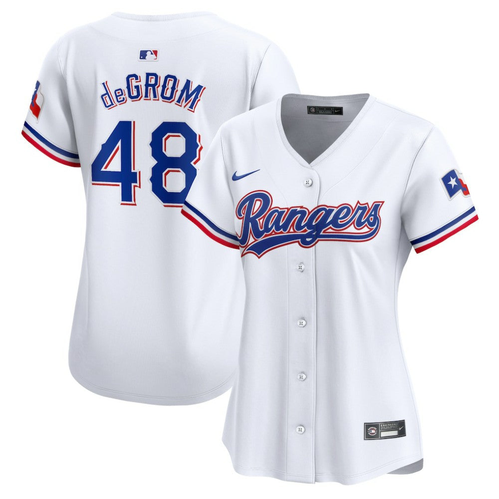 Jacob deGrom Texas Rangers Nike Women's Home Limited Player Jersey - MLB Jerseys