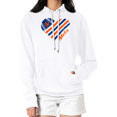 New York Mets G-III 4Her by Carl Banks Women's Heart Fleece Pullover Hoodie - MLB Hoodies