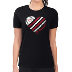 Arizona Diamondbacks G-III 4Her by Carl Banks Women's Super-Slim Fit Lightweight Heart Graphic T-Shirt - MLB T-shirts