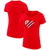 Boston Red Sox G-III 4Her by Carl Banks Women's Super-Slim Fit Lightweight Heart Graphic T-Shirt - MLB T-shirts
