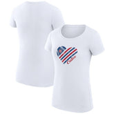 Chicago Cubs G-III 4Her by Carl Banks Women's Super-Slim Fit Lightweight Heart Graphic T-Shirt - MLB T-shirts