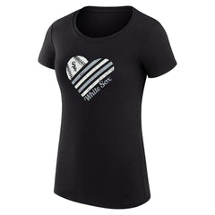 Chicago White Sox G-III 4Her by Carl Banks Women's Super-Slim Fit Lightweight Heart Graphic T-Shirt - MLB T-shirts