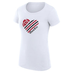 Cincinnati Reds G-III 4Her by Carl Banks Women's Super-Slim Fit Lightweight Heart Graphic T-Shirt - MLB T-shirts