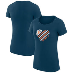 Detroit Tigers G-III 4Her by Carl Banks Women's Super-Slim Fit Lightweight Heart Graphic T-Shirt - MLB T-shirts