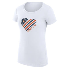 Houston Astros G-III 4Her by Carl Banks Women's Super-Slim Fit Lightweight Heart Graphic T-Shirt - MLB T-shirts