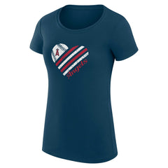 Los Angeles Angels G-III 4Her by Carl Banks Women's Super-Slim Fit Lightweight Heart Graphic T-Shirt - MLB T-shirts