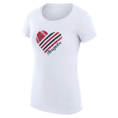Los Angeles Angels G-III 4Her by Carl Banks Women's Super-Slim Fit Lightweight Heart Graphic T-Shirt - MLB T-shirts