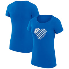 Los Angeles Dodgers G-III 4Her by Carl Banks Women's Super-Slim Fit Lightweight Heart Graphic T-Shirt - MLB T-shirts