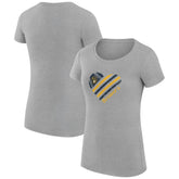 Milwaukee Brewers G-III 4Her by Carl Banks Women's Super-Slim Fit Lightweight Heart Graphic T-Shirt - MLB T-shirts