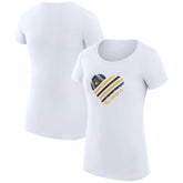 Milwaukee Brewers G-III 4Her by Carl Banks Women's Super-Slim Fit Lightweight Heart Graphic T-Shirt - MLB T-shirts