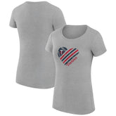 Minnesota Twins G-III 4Her by Carl Banks Women's Super-Slim Fit Lightweight Heart Graphic T-Shirt - MLB T-shirts