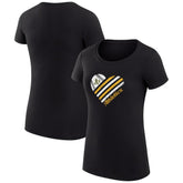 Athletics G-III 4Her by Carl Banks Women's Super-Slim Fit Lightweight Heart Graphic T-Shirt - MLB T-shirts