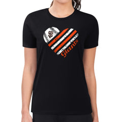 San Francisco Giants G-III 4Her by Carl Banks Women's Super-Slim Fit Lightweight Heart Graphic T-Shirt - MLB T-shirts