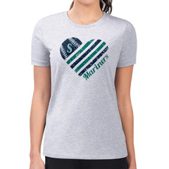 Seattle Mariners G-III 4Her by Carl Banks Women's Super-Slim Fit Lightweight Heart Graphic T-Shirt - MLB T-shirts
