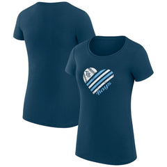 Tampa Bay Rays G-III 4Her by Carl Banks Women's Super-Slim Fit Lightweight Heart Graphic T-Shirt - MLB T-shirts