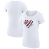 Washington Nationals G-III 4Her by Carl Banks Women's Super-Slim Fit Lightweight Heart Graphic T-Shirt - MLB T-shirts