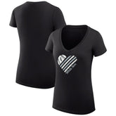 Chicago White Sox G-III 4Her by Carl Banks Women's Super-Slim Fit Lightweight Heart V-Neck T-Shirt - MLB T-shirts