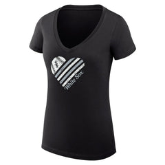 Chicago White Sox G-III 4Her by Carl Banks Women's Super-Slim Fit Lightweight Heart V-Neck T-Shirt - MLB T-shirts