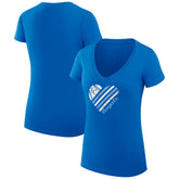 Kansas City Royals G-III 4Her by Carl Banks Women's Super-Slim Fit Lightweight Heart V-Neck T-Shirt - MLB T-shirts