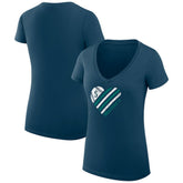 Seattle Mariners G-III 4Her by Carl Banks Women's Super-Slim Fit Lightweight Heart V-Neck T-Shirt - MLB T-shirts