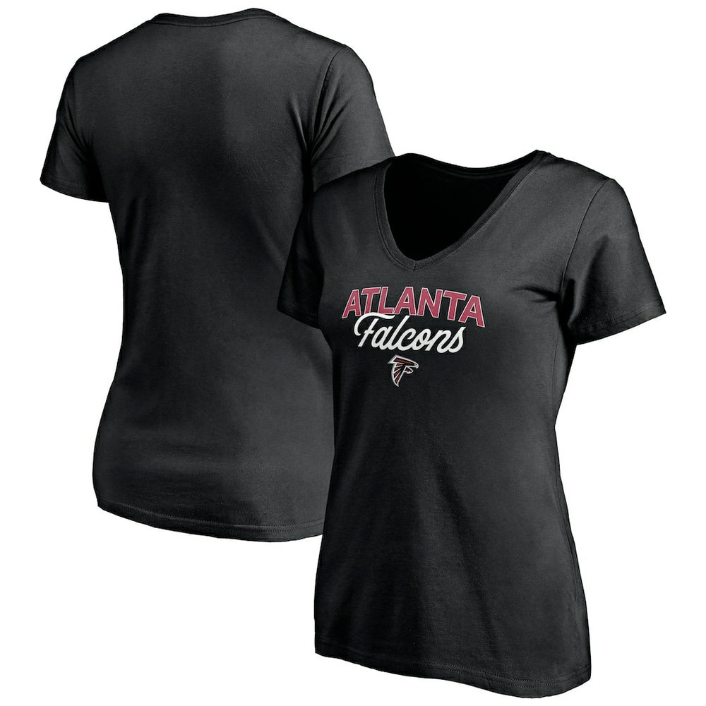Atlanta Falcons Women's Depth Chart V-Neck T-Shirt | NFL Sale